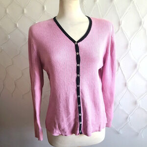 Vintage Casual Corner • Button Down • Cardigan Sweater • Mauve • Size Large